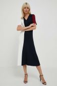 Сукня Tommy Hilfiger midi облягаюча колір барвистий