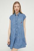 Джинсова сукня Tommy Jeans mini розкльошена колір блакитний (3330439)