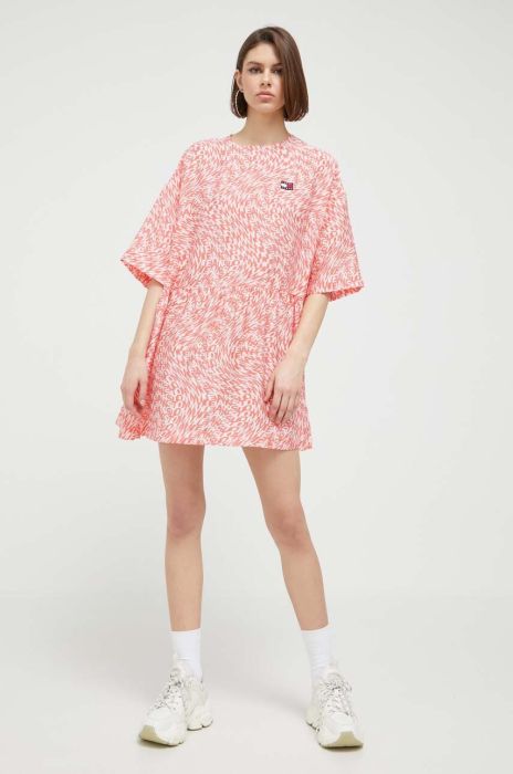 Сукня Tommy Jeans колір помаранчевий mini oversize