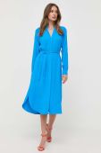 Сукня BOSS midi oversize колір блакитний