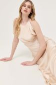 Сукня Bardot колір бежевий maxi пряма