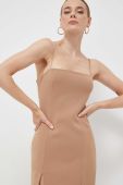 Сукня Bardot колір бежевий midi облягаюча (3404561)