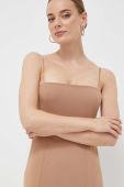 Сукня Bardot колір бежевий midi облягаюча (3404561)