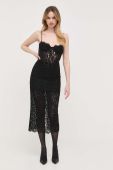 Сукня Bardot колір чорний midi облягаюча (3319942)