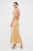 Сукня Bardot колір бежевий maxi облягаюча (3404583)