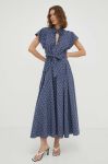 Сукня Samsoe Samsoe колір синій maxi розкльошена (3379727)