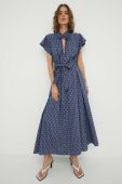Сукня Samsoe Samsoe колір синій maxi розкльошена (3379727)