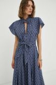 Сукня Samsoe Samsoe колір синій maxi розкльошена (3379727)