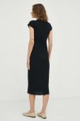 Сукня Samsoe Samsoe колір чорний midi облягаюча