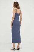 Сукня Samsoe Samsoe midi облягаюча колір блакитний (3379741)