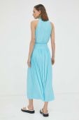 Сукня Samsoe Samsoe maxi розкльошена колір блакитний (3278559)