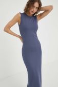 Сукня Samsoe Samsoe maxi облягаюча колір блакитний