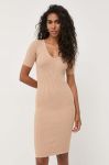 Сукня Marciano Guess колір бежевий mini облягаюча (3373283)