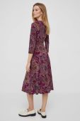 Сукня Lauren Ralph Lauren колір рожевий midi розкльошена (3347305)