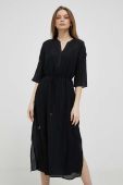 Сукня Dkny колір чорний midi oversize