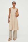 Сукня Weekend Max Mara колір бежевий mini розкльошена