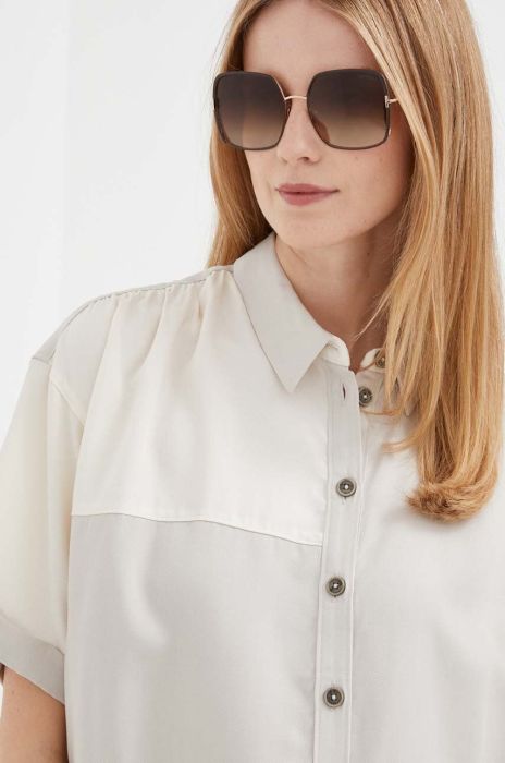 Сукня Pepe Jeans колір бежевий mini oversize