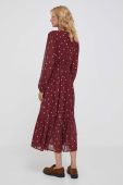 Сукня Pepe Jeans колір бордовий midi розкльошена (3451252)