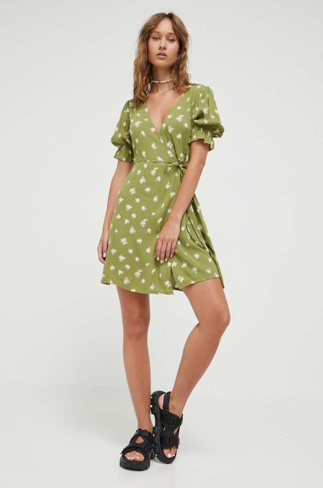 Сукня Billabong колір зелений mini розкльошена (3395148)