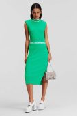 Сукня Karl Lagerfeld колір зелений midi облягаюча