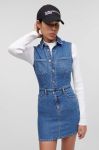 Джинсова сукня Karl Lagerfeld Jeans mini розкльошена колір блакитний (3351827)