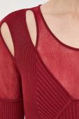 Сукня Patrizia Pepe колір бордовий midi облягаюча