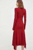 Сукня Patrizia Pepe колір бордовий midi розкльошена