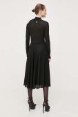 Сукня Patrizia Pepe колір чорний midi розкльошена (3386329)