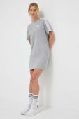 Бавовняна сукня adidas колір сірий mini oversize