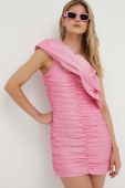 Сукня Rotate колір рожевий mini облягаюча (3384132)