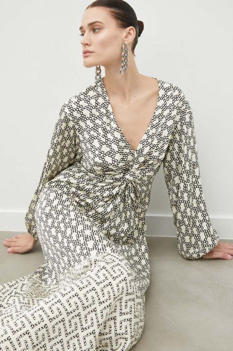 Сукня Day Birger et Mikkelsen колір бежевий maxi розкльошена