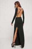 Сукня GCDS колір чорний maxi облягаюча