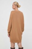 Сукня з домішкою вовни Liu Jo колір коричневий mini пряма (3582934)