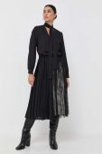 Сукня Twinset колір чорний midi розкльошена (3474717)