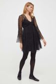 Сукня Twinset колір чорний mini розкльошена (3474724)