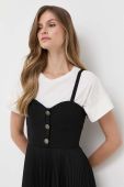 Сукня і футболка Twinset колір чорний midi розкльошена