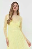 Сукня Twinset колір жовтий maxi розкльошена