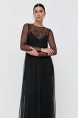 Сукня Twinset колір чорний maxi розкльошена (3474728)