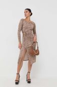 Сукня Twinset колір бежевий mini облягаюча (3474776)
