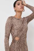 Сукня Twinset колір бежевий mini облягаюча (3474776)