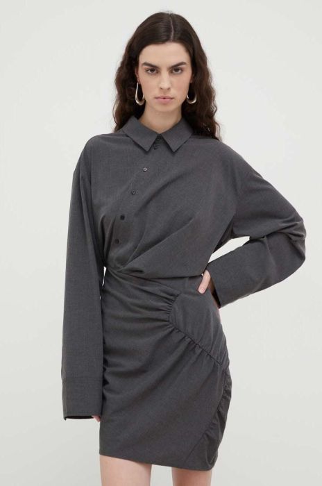 Сукня Herskind колір сірий mini oversize
