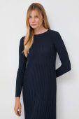 Вовняна сукня Weekend Max Mara колір синій midi облягаюча