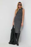 Сукня Weekend Max Mara колір сірий midi облягаюча