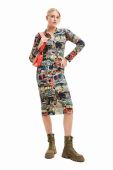 Сукня Desigual midi пряма колір барвистий (3482699)