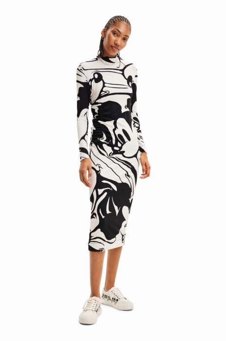 Сукня Desigual колір білий midi облягаюча (3551381)