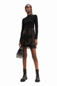 Сукня Desigual колір чорний mini розкльошена (3564712)