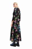 Сукня Desigual колір чорний maxi розкльошена (3482731)