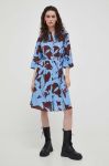 Сукня Marc O'Polo mini розкльошена колір блакитний (3439044)