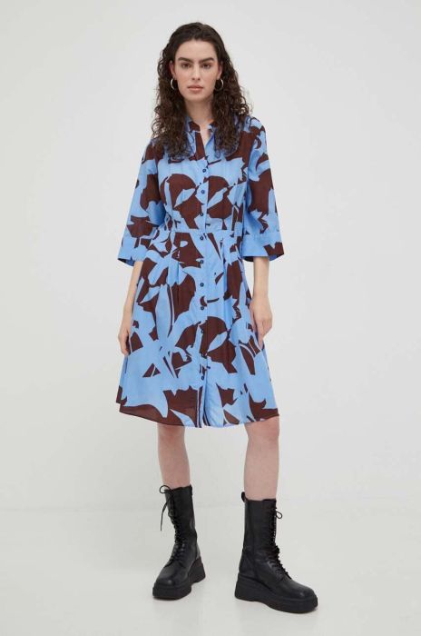 Сукня Marc O'Polo mini розкльошена колір блакитний (3439044)