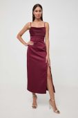 Сукня Guess колір бордовий maxi облягаюча